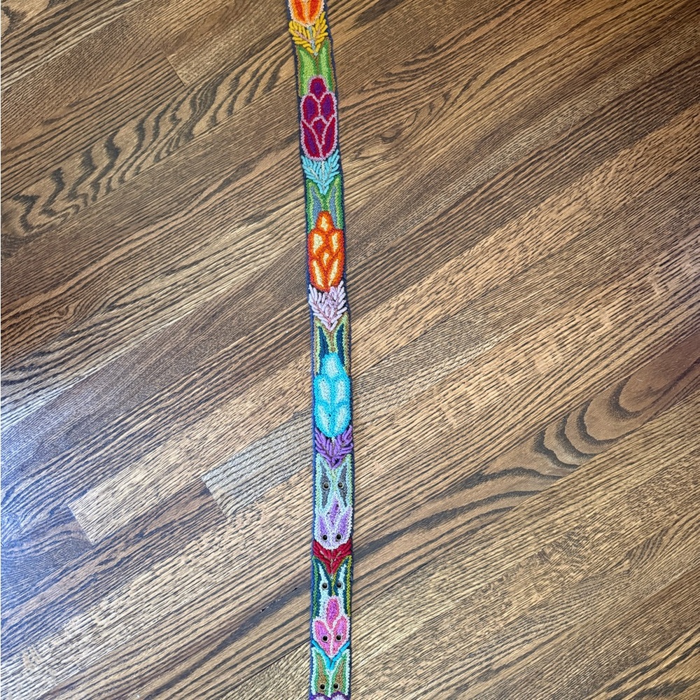 Jenny Krauss floral embroidered wool belt - Picture 2 of 7